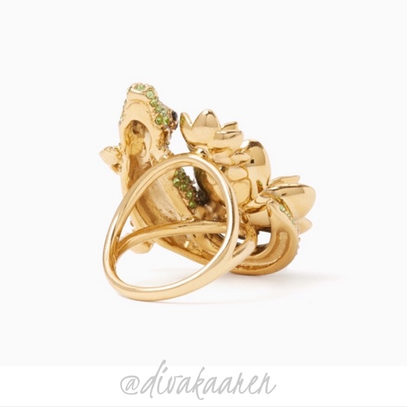 Kate spade “Swamped” Alligator & Flowers Ring - Picture 5 of 8